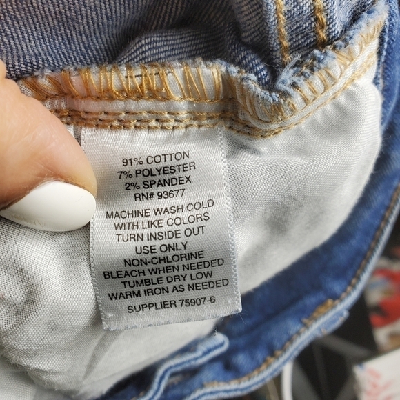 Belle+Sky Skinny Jeans  Distressed Cotton Size 4 - Picture 11 of 11